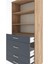 Hyperion Dolap 3 Raflı 4 Çekmeceli 88X44X195 Çam-Antrasit 5