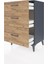 Hyperion Komodin 3 Çekmeceli 60X44X96 Antrasit-Çam 4
