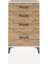 Arges Komodin 4 Çekmeceli 60X30X96 Aytaşı-Çam 1