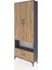 Arges Dolap 4 Raflı Tek Çekmeceli 2 Kapaklı 88X30X221 Antrasit-Çam 3