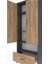 Arges Dolap 4 Raflı Tek Çekmeceli 2 Kapaklı 88X30X221 Antrasit-Çam 5