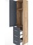 Hyperion Dolap 2 Raflı 3 Çekmeceli Tek Askılı 44X44X221 Çam-Antrasit 5