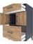 Hyperion Komodin Tek Raflı 2 Çekmeceli 2 Kapaklı 60X44X96 Antrasit-Çam 5