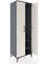Hyperion Dolap 2 Raflı 2 Kapaklı Tek Askılı 60X44X182 Antrasit-Aytaşı 4