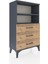 Arges Komodin 2 Raflı 3 Çekmeceli 60X30X106 Antrasit-Çam 3
