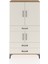 Arges Dolap 3 Raflı 3 Çekmeceli 4 Kapaklı 88X30X163 Çam-Aytaşı 1