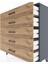 Arges Şifonyer 5 Çekmeceli 88X30X96 Antrasit-Çam 5