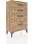 Arges Komodin 4 Çekmeceli 60X30X96 Çam-Çam 2