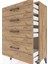 Arges Komodin 4 Çekmeceli 60X30X96 Çam-Çam 5