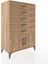 Hyperion Dolap 5 Çekmeceli 2 Kapaklı 88X44X134 Çam-Çam 2