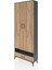 Arges Dolap 6 Raflı Tek Çekmeceli 2 Kapaklı 88X30X221 Antrasit-Çam 3