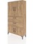 Arges Dolap 2 Raflı 2 Çekmeceli 4 Kapaklı 88X30X163 Çam-Çam 3