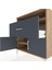 Hyperion Şifonyer 2 Raflı Tek Çekmeceli 2 Kapaklı 88X44X96 Çam-Antrasit 5
