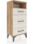 Arges Komodin Tek Raflı 3 Çekmeceli 44X30X96 Çam-Aytaşı 2