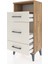 Arges Komodin Tek Raflı 3 Çekmeceli 44X30X96 Çam-Aytaşı 4