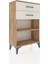 Arges Komodin Tek Raflı 2 Çekmeceli 60X30X96 Çam-Aytaşı 2