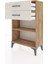 Arges Komodin Tek Raflı 2 Çekmeceli 60X30X96 Çam-Aytaşı 4