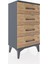 Arges Komodin 4 Çekmeceli 44X30X80 Antrasit-Çam 3