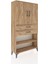 Arges Dolap 3 Raflı 2 Çekmeceli 2 Kapaklı 88X30X163 Çam-Çam 2