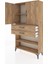 Arges Dolap 3 Raflı 2 Çekmeceli 2 Kapaklı 88X30X163 Çam-Çam 4