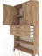Arges Dolap 3 Raflı 2 Çekmeceli 2 Kapaklı 88X30X163 Çam-Çam 5