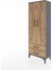 Arges Dolap 2 Raflı 2 Çekmeceli Tek Askılı 60X30X163 Antrasit-Çam 3