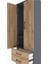 Arges Dolap 2 Raflı 2 Çekmeceli Tek Askılı 60X30X163 Antrasit-Çam 5