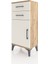 Arges Komodin Tek Raflı 2 Çekmeceli Tek Kapaklı 44X30X96 Çam-Aytaşı 3