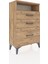 Arges Komodin Tek Raflı 3 Çekmeceli 60X30X96 Çam-Çam 2