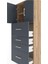 Arges Dolap 2 Raflı 4 Çekmeceli 2 Kapaklı 60X30X163 Çam-Antrasit 5