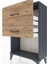 Arges Komodin 2 Çekmeceli 60X30X96 Antrasit-Çam 5