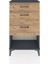 Arges Komodin 3 Çekmeceli 60X30X106 Antrasit-Çam 1