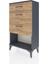 Arges Komodin 3 Çekmeceli 60X30X106 Antrasit-Çam 5