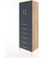 Hyperion Dolap Tek Raflı 6 Çekmeceli 2 Kapaklı 60X44X182 Çam-Antrasit 3