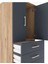 Hyperion Dolap Tek Raflı 6 Çekmeceli 2 Kapaklı 60X44X182 Çam-Antrasit 5