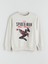 Yeni Sezon Bisiklet Yaka Spider-Man Baskılı Erkek Çocuk Sweatshirt 1