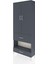 Arges Dolap 3 Raflı 2 Çekmeceli Tek Askılı 88X30X221 Antrasit-Antrasit 3