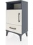 Arges Komodin 3 Raflı Tek Kapaklı 44X30X80 Antrasit-Aytaşı 5