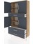 Arges Dolap 4 Raflı 3 Çekmeceli 4 Kapaklı 88X30X163 Çam-Antrasit 4
