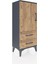 Arges Komodin 2 Raflı 2 Çekmeceli Tek Kapaklı 44X30X106 Antrasit-Çam 2