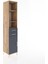 Hyperion Dolap 4 Raflı 2 Çekmeceli Tek Kapaklı 44X44X221 Çam-Antrasit 2