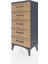 Arges Komodin 5 Çekmeceli 44X30X96 Antrasit-Çam 3
