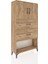 Arges Dolap 2 Raflı 2 Çekmeceli 2 Kapaklı 88X30X163 Çam-Antrasit 2