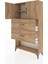 Arges Dolap 2 Raflı 2 Çekmeceli 2 Kapaklı 88X30X163 Çam-Antrasit 4
