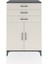 Hyperion Dolap Tek Raflı 3 Çekmeceli 2 Kapaklı 88X44X134 Antrasit-Aytaşı 1