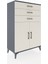Hyperion Dolap Tek Raflı 3 Çekmeceli 2 Kapaklı 88X44X134 Antrasit-Aytaşı 2