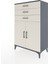 Hyperion Dolap Tek Raflı 3 Çekmeceli 2 Kapaklı 88X44X134 Antrasit-Aytaşı 3