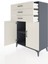 Hyperion Dolap Tek Raflı 3 Çekmeceli 2 Kapaklı 88X44X134 Antrasit-Aytaşı 4