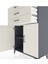 Hyperion Dolap Tek Raflı 3 Çekmeceli 2 Kapaklı 88X44X134 Antrasit-Aytaşı 5