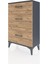 Arges Komodin 3 Çekmeceli 60X30X96 Antrasit-Çam 3
